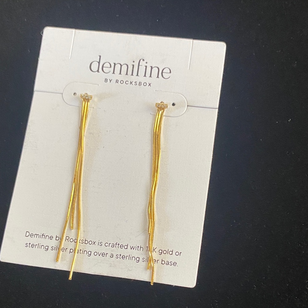 Gold Dangle Earrings by Rocksbox